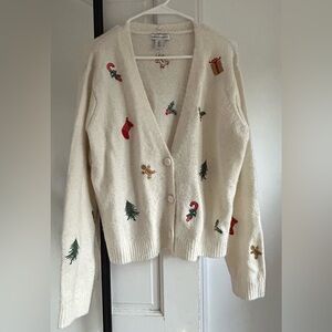 cupcakes & cashmere Cream Holiday Cardigan